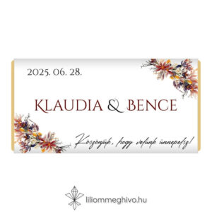 Írisz csoki köszönetajándék digitális rajza