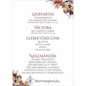 Írisz infókártya virágos digitális rajza