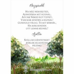 Hársliget infókártya egyoldalas képe