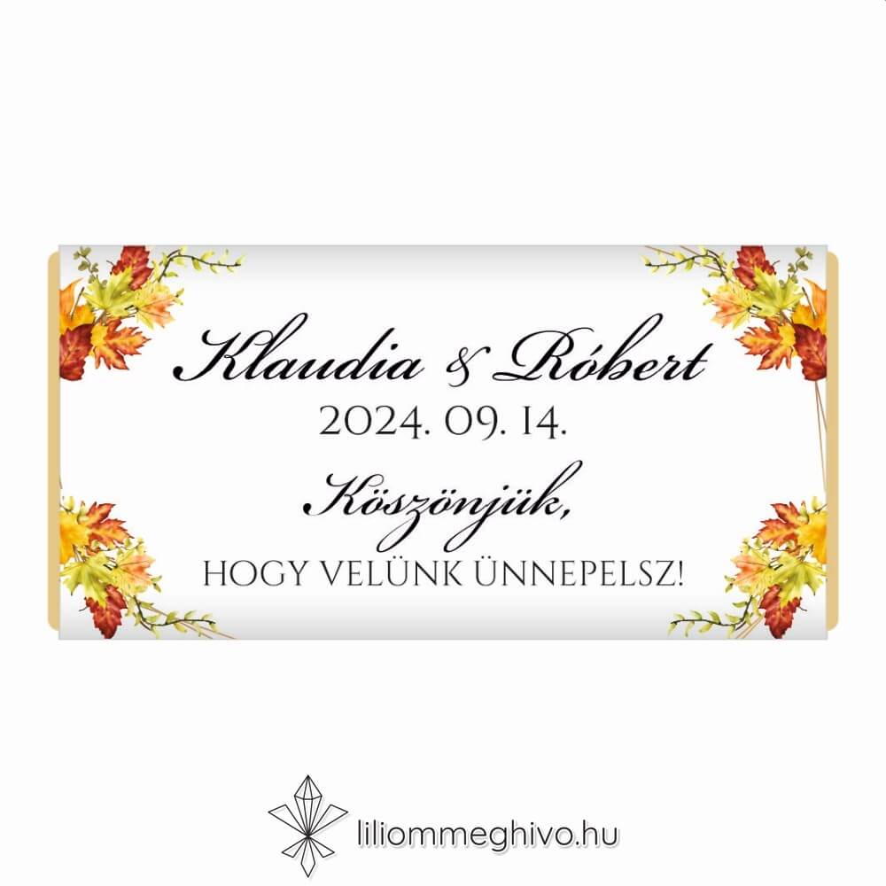 Falevelek csoki köszönetajándék