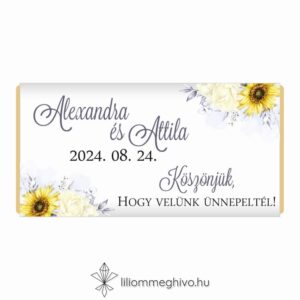 Napraforgó csoki köszönetajándék