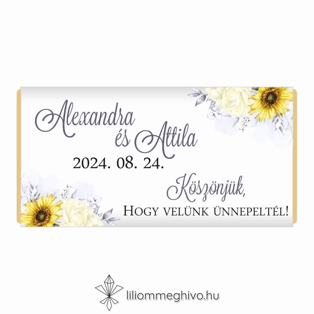 Napraforgó csoki köszönetajándék