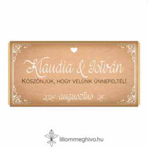 Falevelek csoki köszönetajándék vintage hangulat