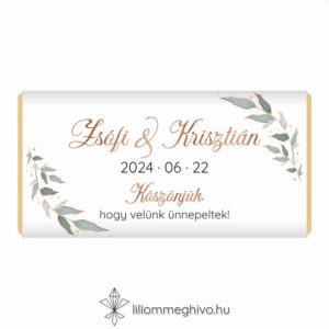 Rosegold csoki köszönetajándék