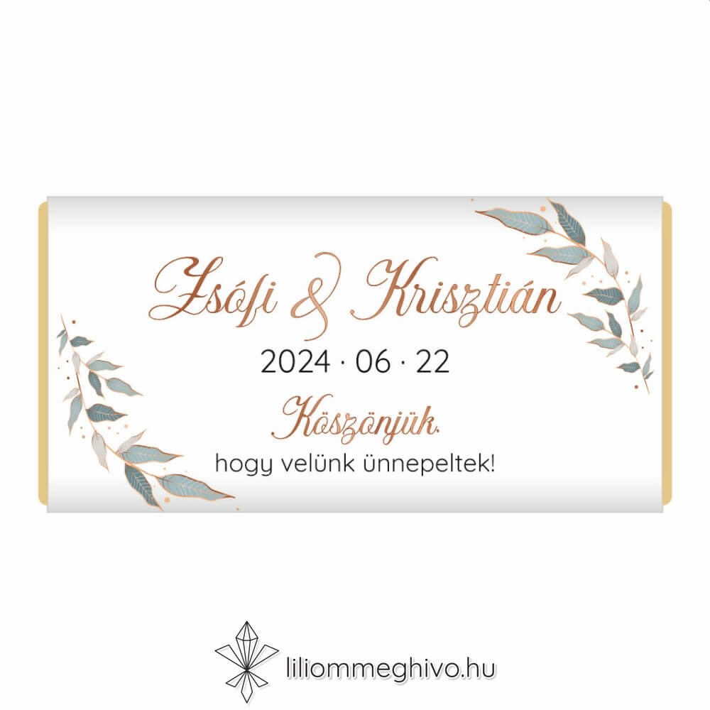 Rosegold csoki köszönetajándék