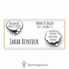 eskuvoi-koszonetajandek-csoki-ulteto-buborek-liliommeghivo Buborék esküvői csoki köszönetajándék és ültetőkártya modern és képregényes hangulat fekete.fehér egyoldalas verzió