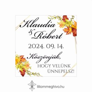 Falevelek esküvői Hűtőmágnes képe