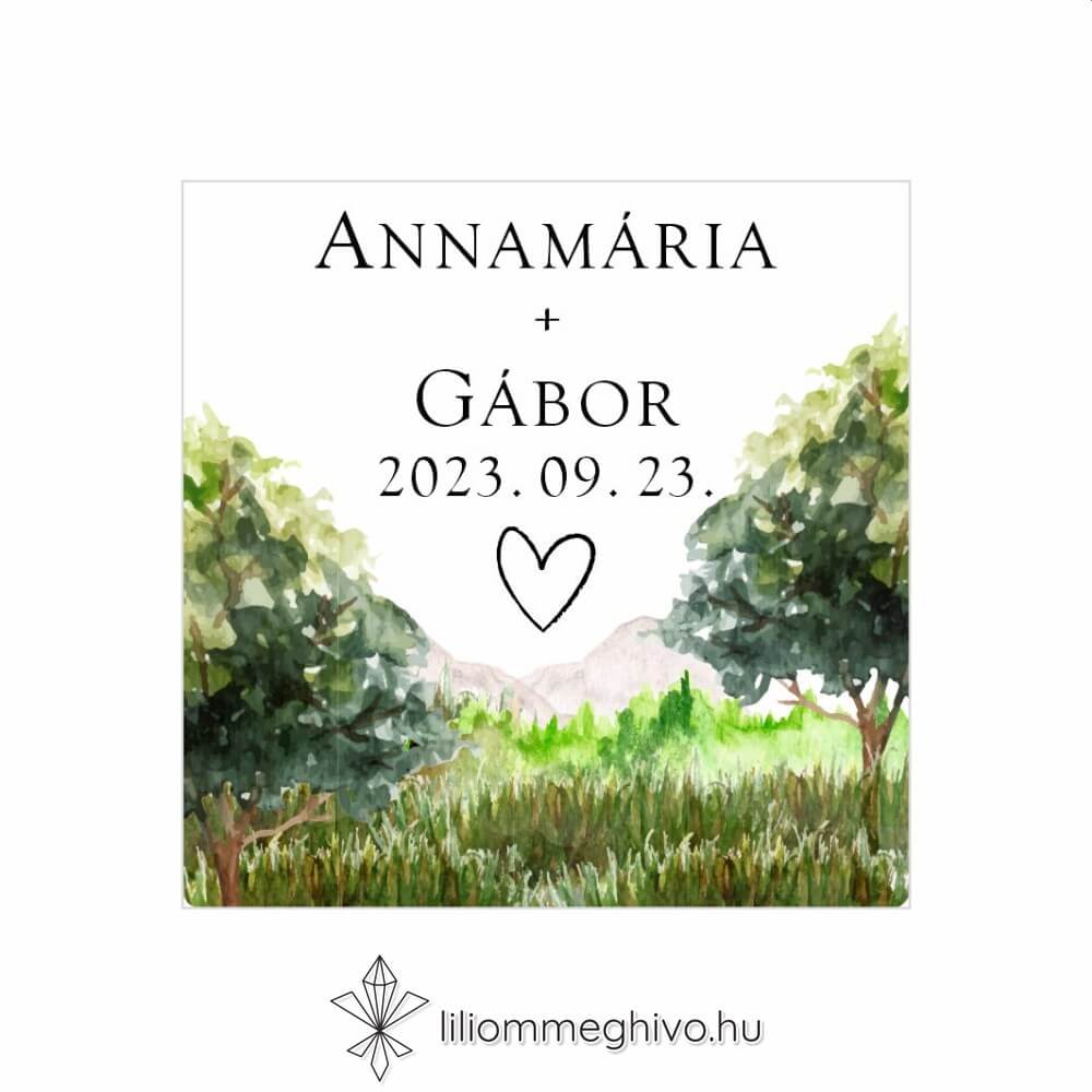 Hársliget esküvői Hűtőmágnes képe