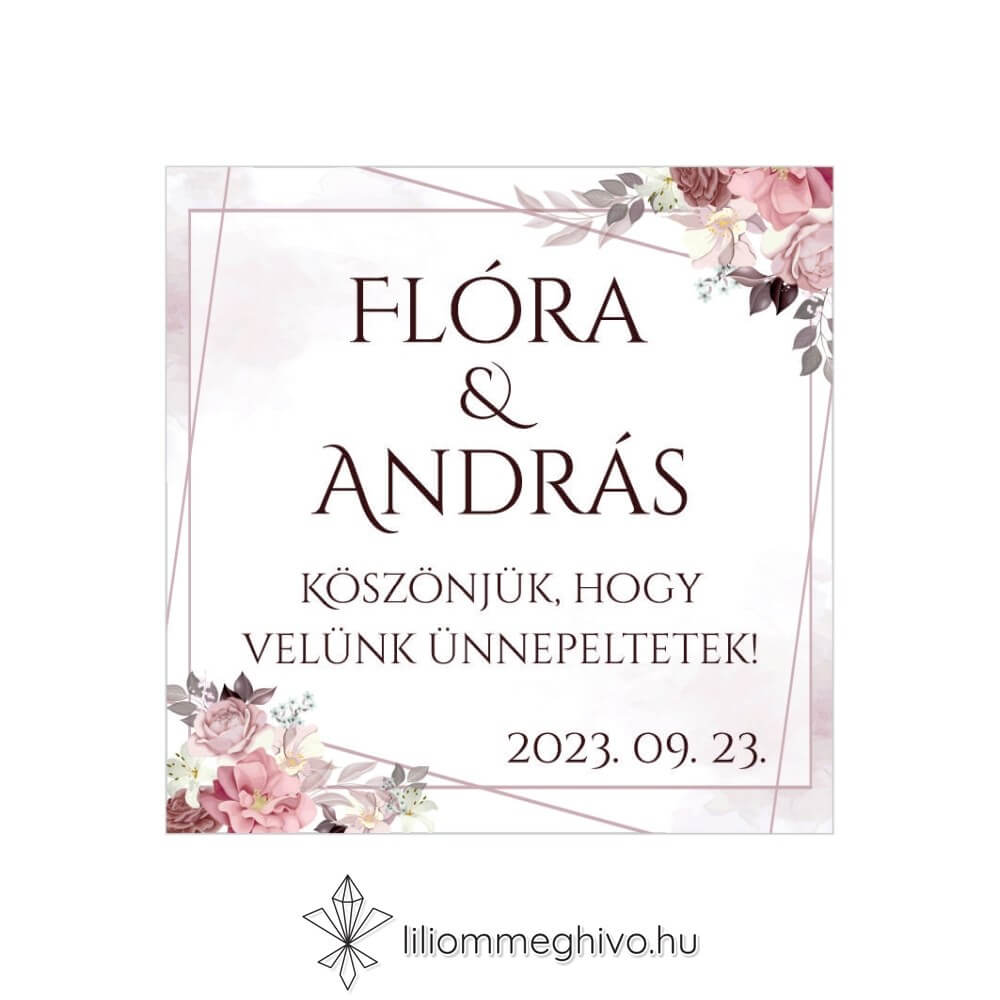 Mályva esküvői Hűtőmágnes képe