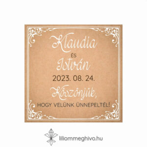 Papirusz esküvői Hűtőmágnes vintage hangulat