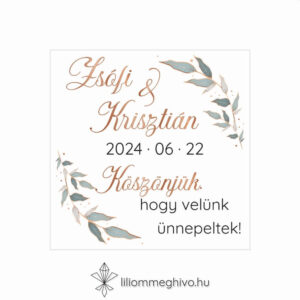 Rosegold esküvői Hűtőmágnes