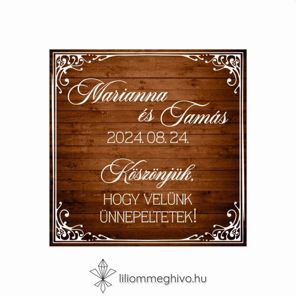 Pajta esküvői Hűtőmágnes képe