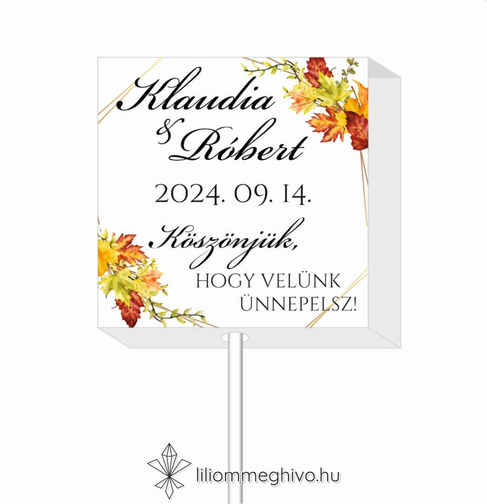 Falevelek nyalóka köszönetajándék képe