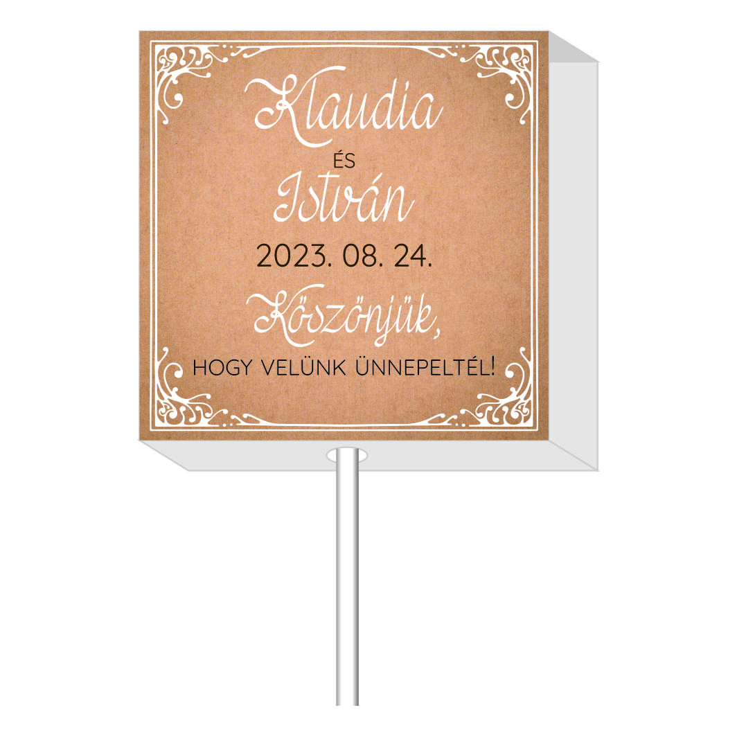 Papirusz nyalóka köszönetajándék vintage hangulat