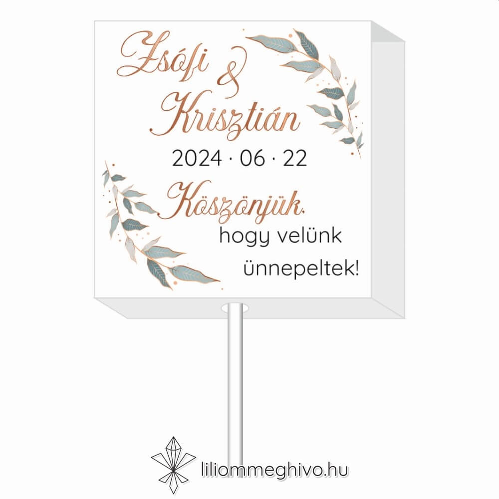 Rosegold nyalóka köszönetajándék