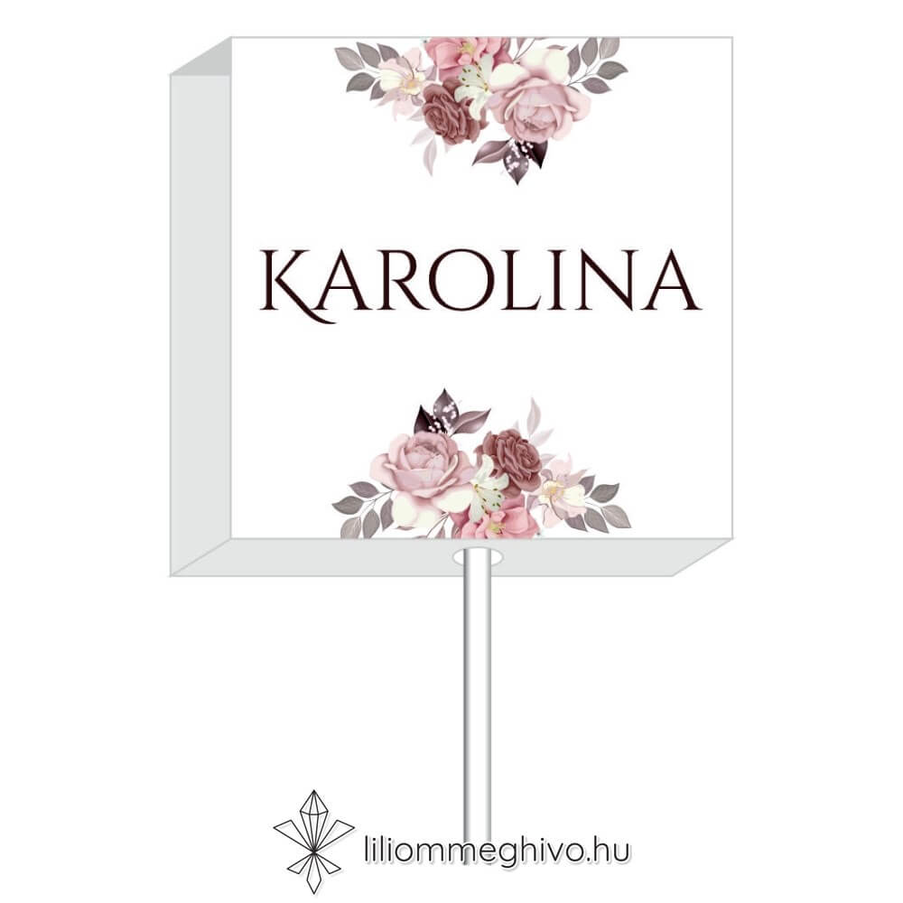 Írisz nyalóka köszönetajándék és Ültetőkártya