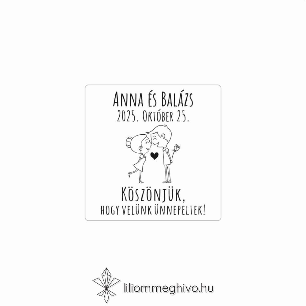 eskuvoi-matrica-negyzet-buborek-liliommeghivo Buborék esküvői matrica modern és képregényes hangulat fekete.fehér négyzet verzió