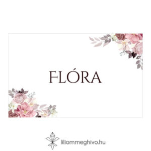 Mályva ültetőkártya virágokkal