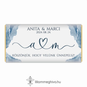 Fellegek esküvői csoki vendégajándék festett stílus