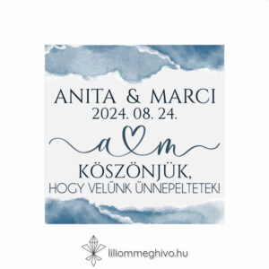 Fellegek esküvői hűtőmágnes vendégajándék festett stílus