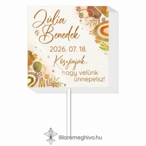 Őszi kavalkád esküvői nyalóka köszönetajándék pasztell színek levelek