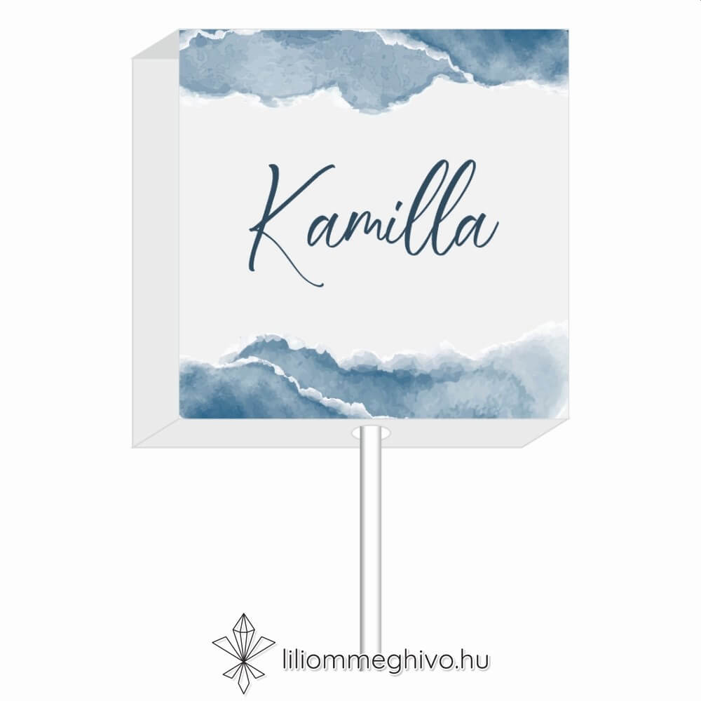 Fellegek esküvői nyalóka vendégajándék és ültetőkártya festett stílus