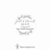 eskuvoi-matrica-kor-szigno-liliommeghivo Szignó esküvői matrica modern fekete-fehér stílus kör alak