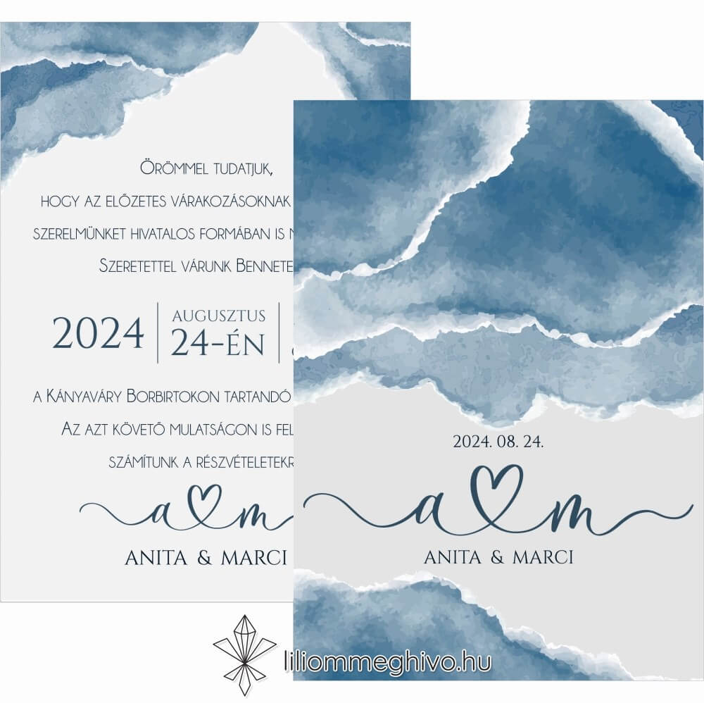 eskuvoi-meghivo-ketoldalas-fellegek-liliommeghivo Fellegek esküvői meghívó festett stílus kétoldalas változat