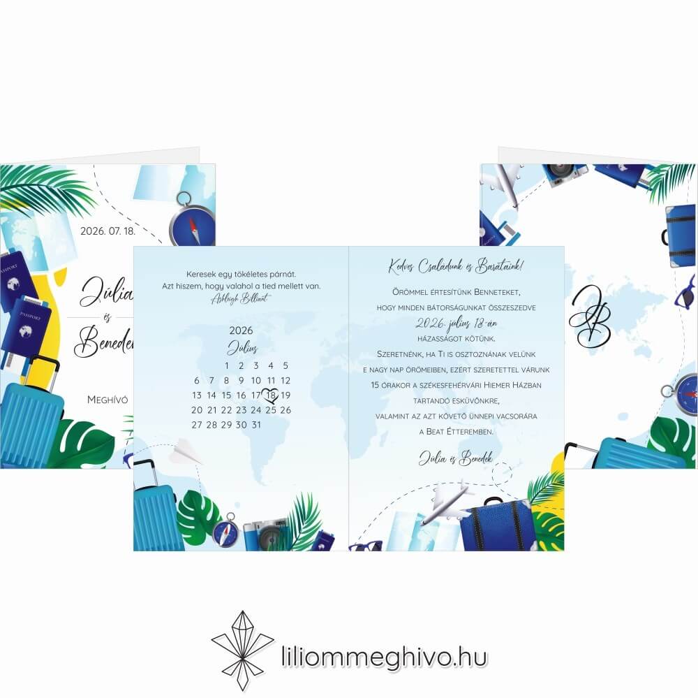 eskuvoi-meghivo-negyoldalas-vilagjaro-liliommeghivo Világjáró esküvői meghívó élénk színek utazásos grafikák négyoldalas változat