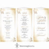 eskuvoi-menukartya-heromoldalas-aranypor-liliommeghivo Aranypor esküvői menükártya elegáns arany színű csillogás menüháromszög verzió