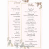 eskuvoi-menukartya-ketoldalas-indian-liliommeghivo Indián esküvői menükártya pasztell színű tollakkal kétoldalas változat