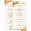 Őszi kavalkád esküvői menükártya pasztell színek levelek kétoldalas változat