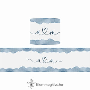 Fellegek esküvői szalvétagyűrű festett stílus