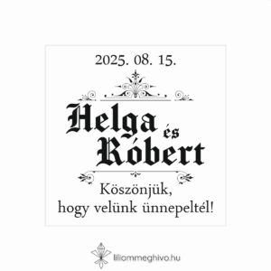 Hírmondó esküvői hűtőmágnes köszönetajándék újság címlapra emlékeztető mintával