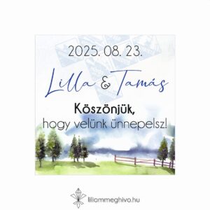 Kéktúra hűtőmágnes festett papíron turista pecsétre emlékeztető nyomat