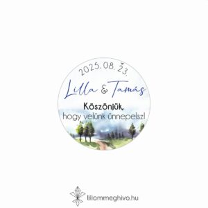 Kéktúra matrica festett papíron turista pecsétre emlékeztető nyomat kör alak