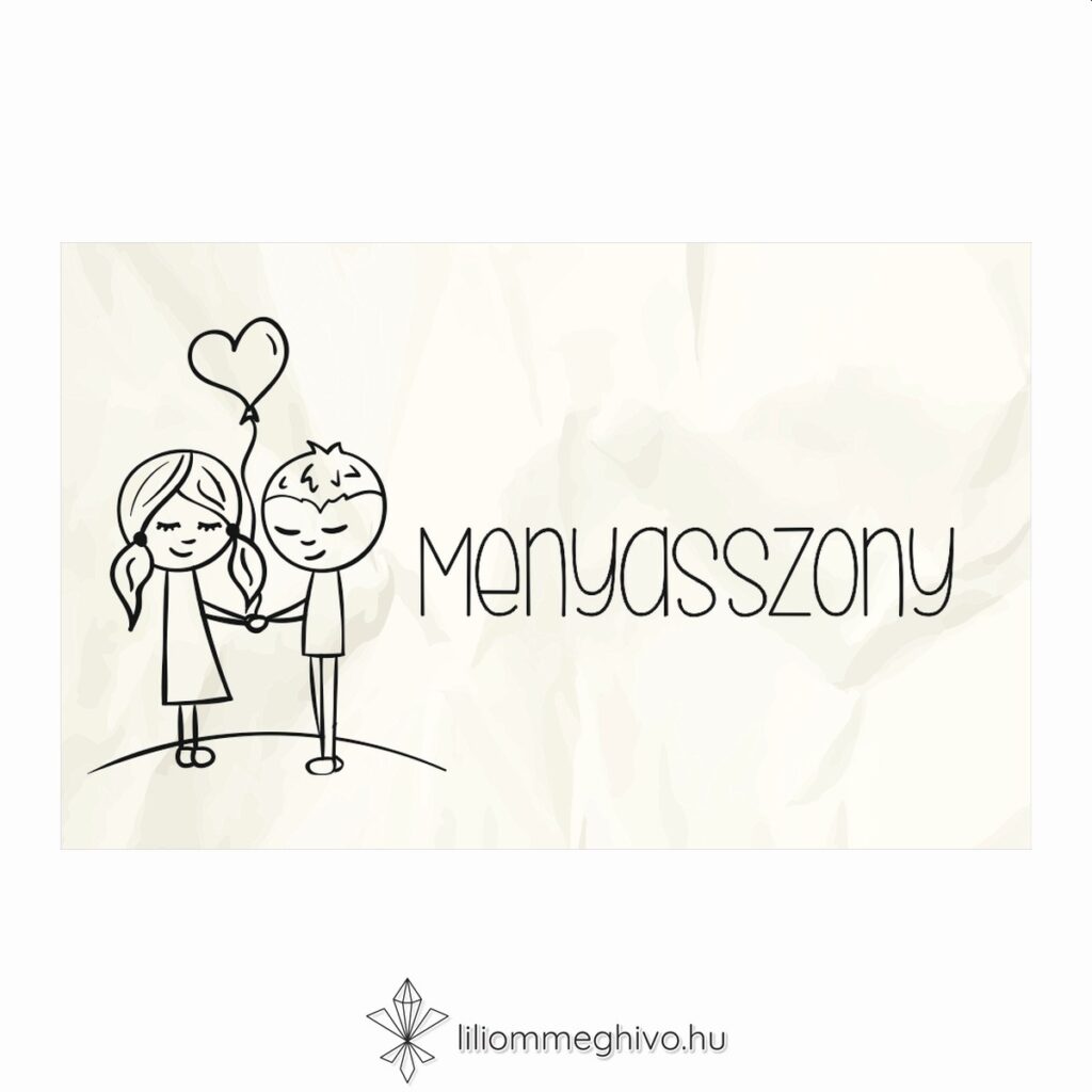 Cetli esküvői ültetőkártya gyűrt papírra emlékeztető nyomattal és aranyos grafikával egyoldalas