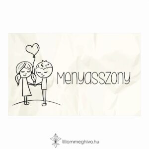 Cetli esküvői ültetőkártya gyűrt papírra emlékeztető nyomattal és aranyos grafikával egyoldalas